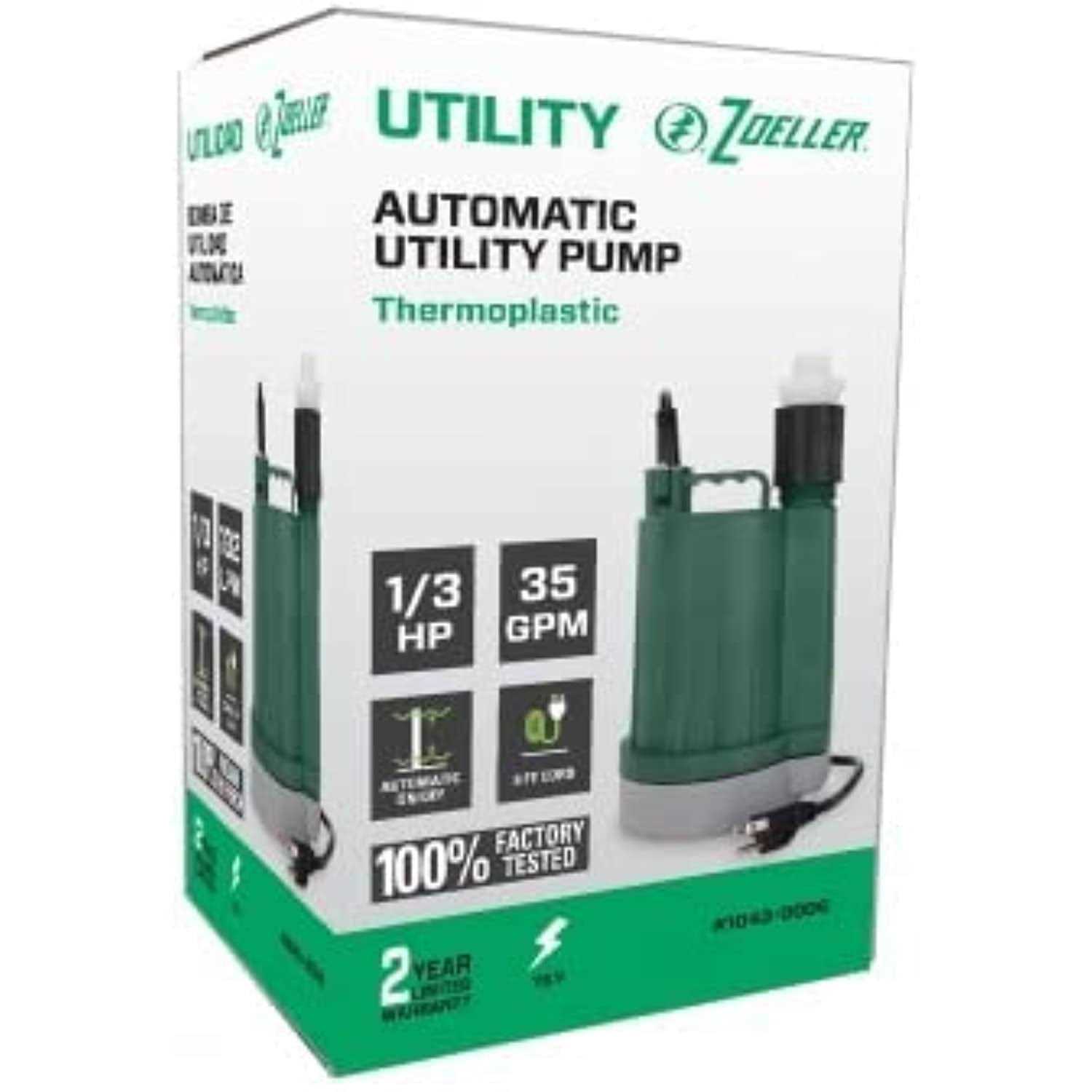 Zoeller 0.33-HP Thermoplastic Submersible Utility Pump 1043-0006 - Image 4