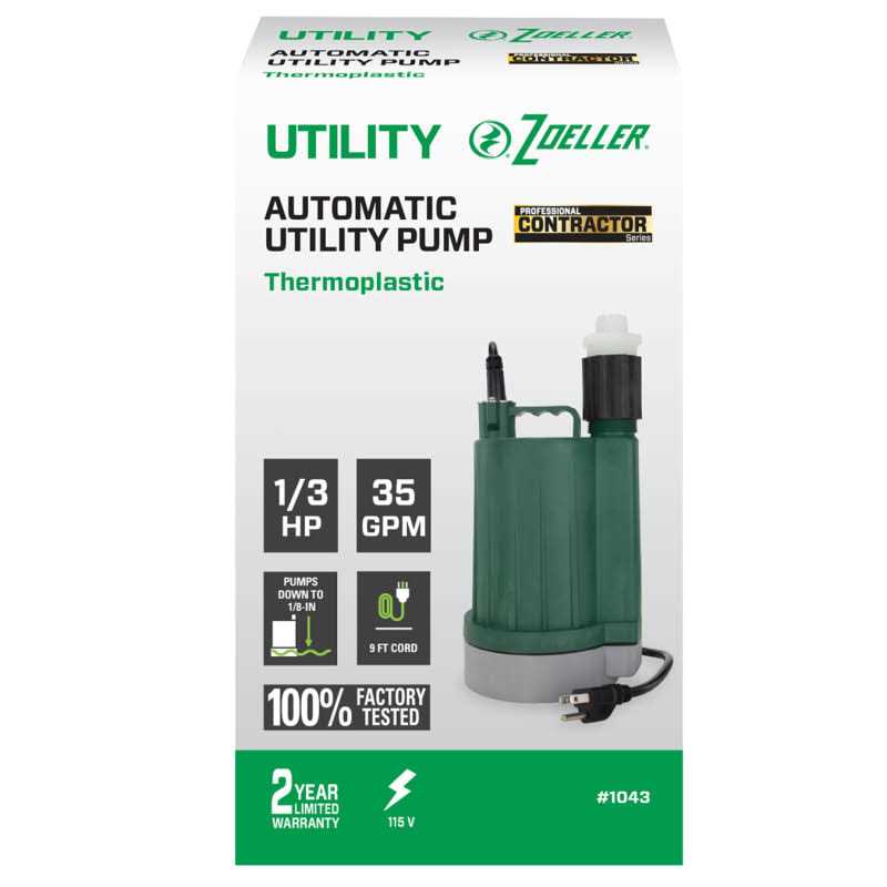 Zoeller 0.33-HP Thermoplastic Submersible Utility Pump 1043-0006 - Image 5