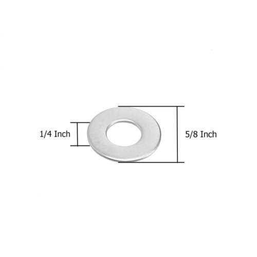 KANSPHY 1/4 Stainless Flat Washer 5/8 Outside Diameter - Image 2