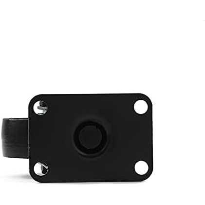 Factorduty 4 All Black Metal Swivel Plate Caster Wheels w/Brake Lock Heavy Duty High-Gauge Steel - Image 3