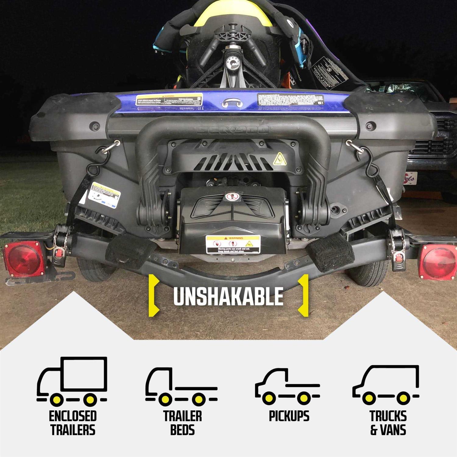 DC Cargo Bolt-on Auto Retractable Ratchet Straps 2 Inch x 43 Inch - Image 3