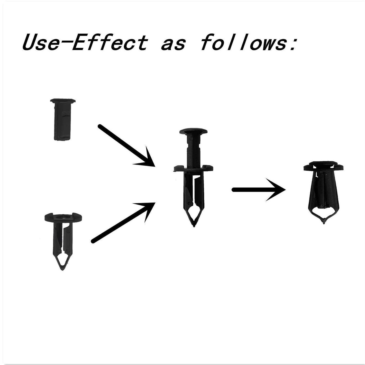 150 Pcs Utv Atv Automotive Nylon Fender Clipsbody Rivets Fasteners Cli - Image 3