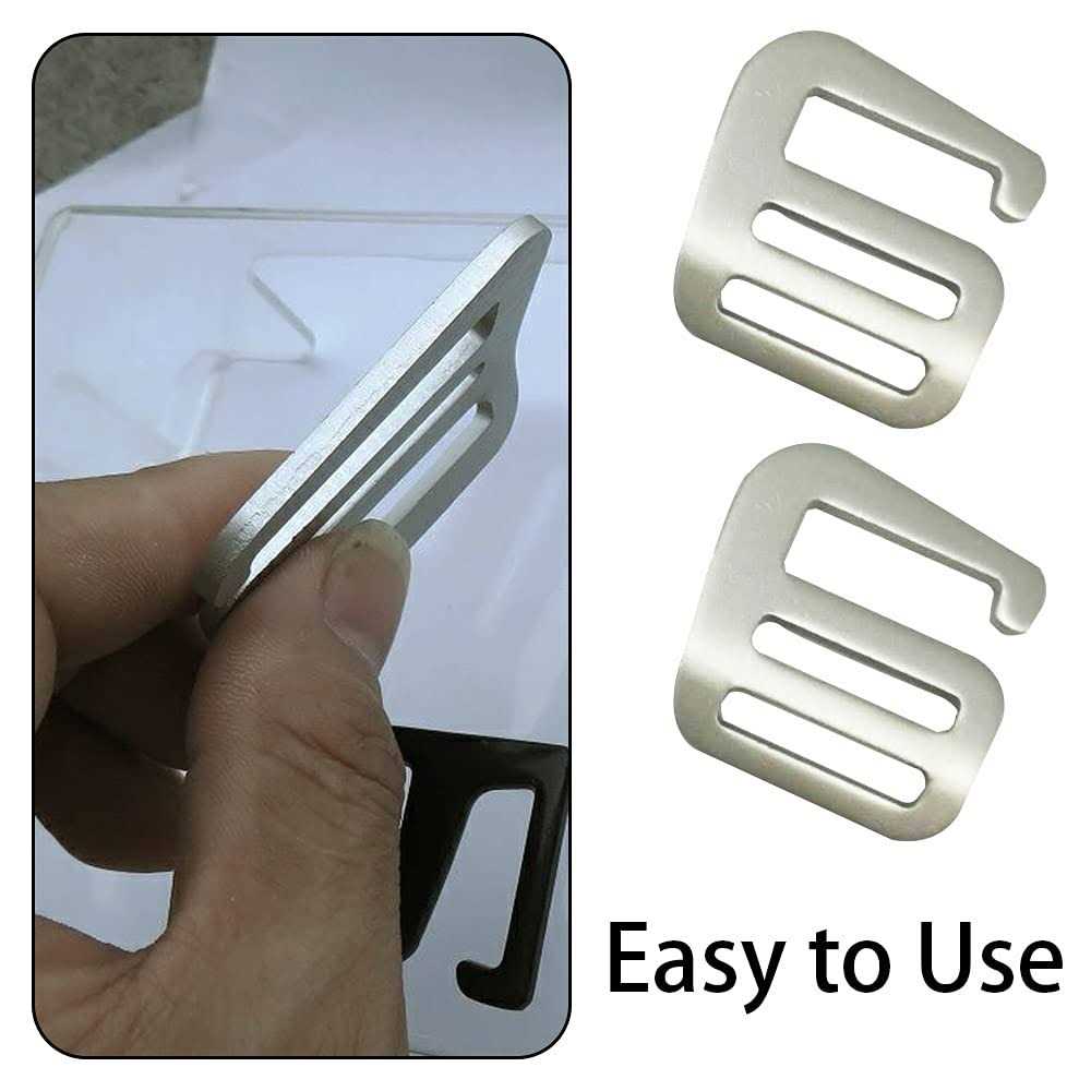 12 Pcs Metal G Hooks Webbing Buckles Strong Quick Release Buckles for Backpack Straps Webbing - Image 5
