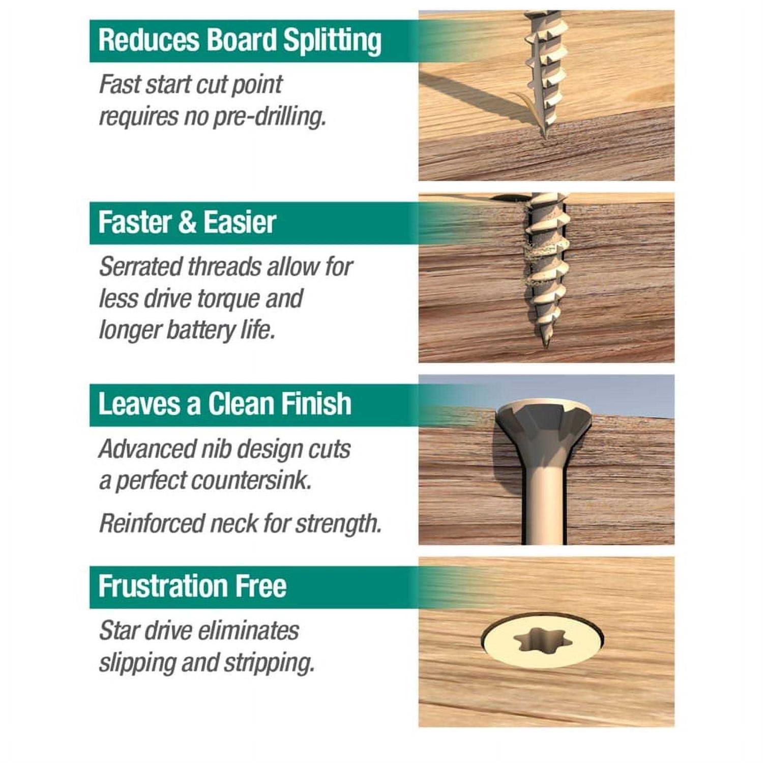 Deck Plus Exterior Tan Wood Screws 48417 - Image 5