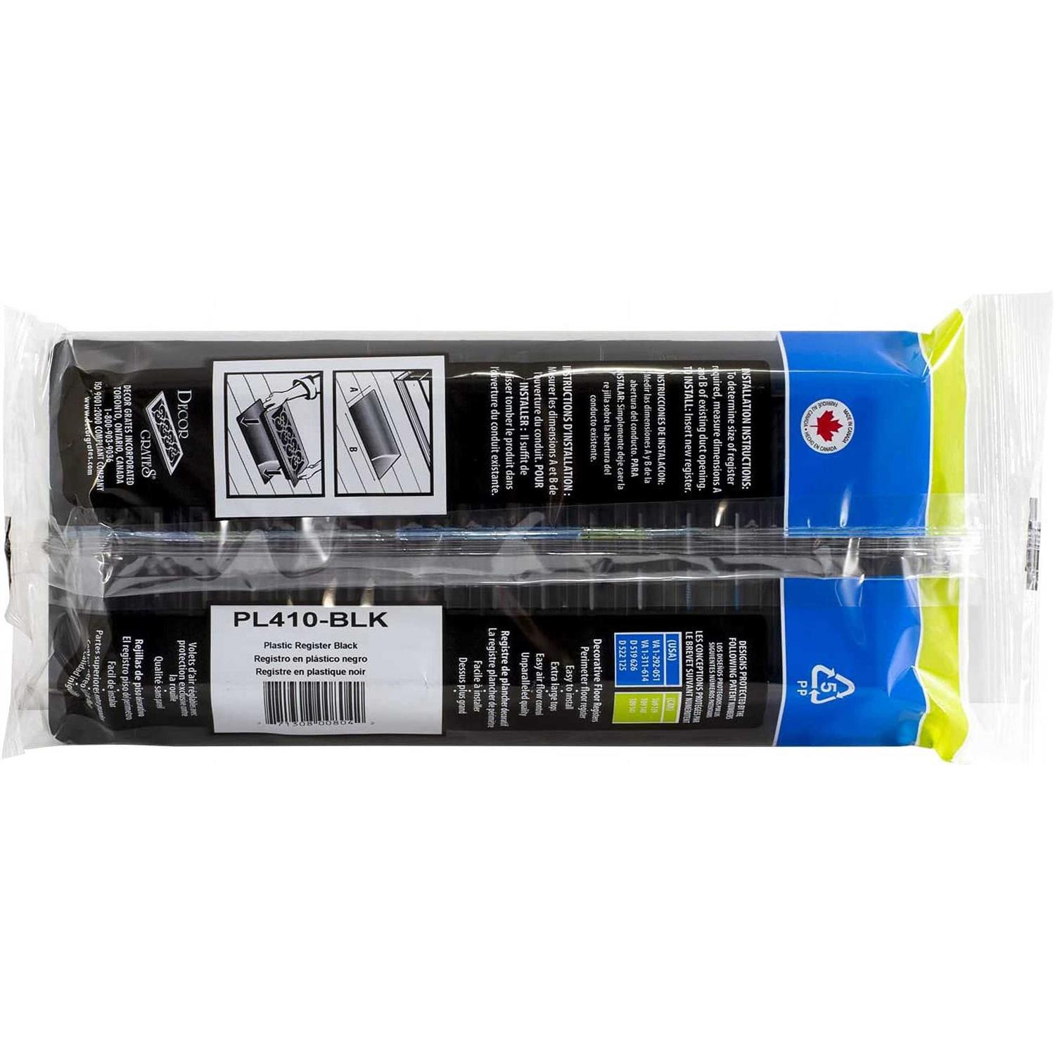 Decor Grates Pl410-blk 4-inch by 10-inch Plastic Floor Register - Image 5