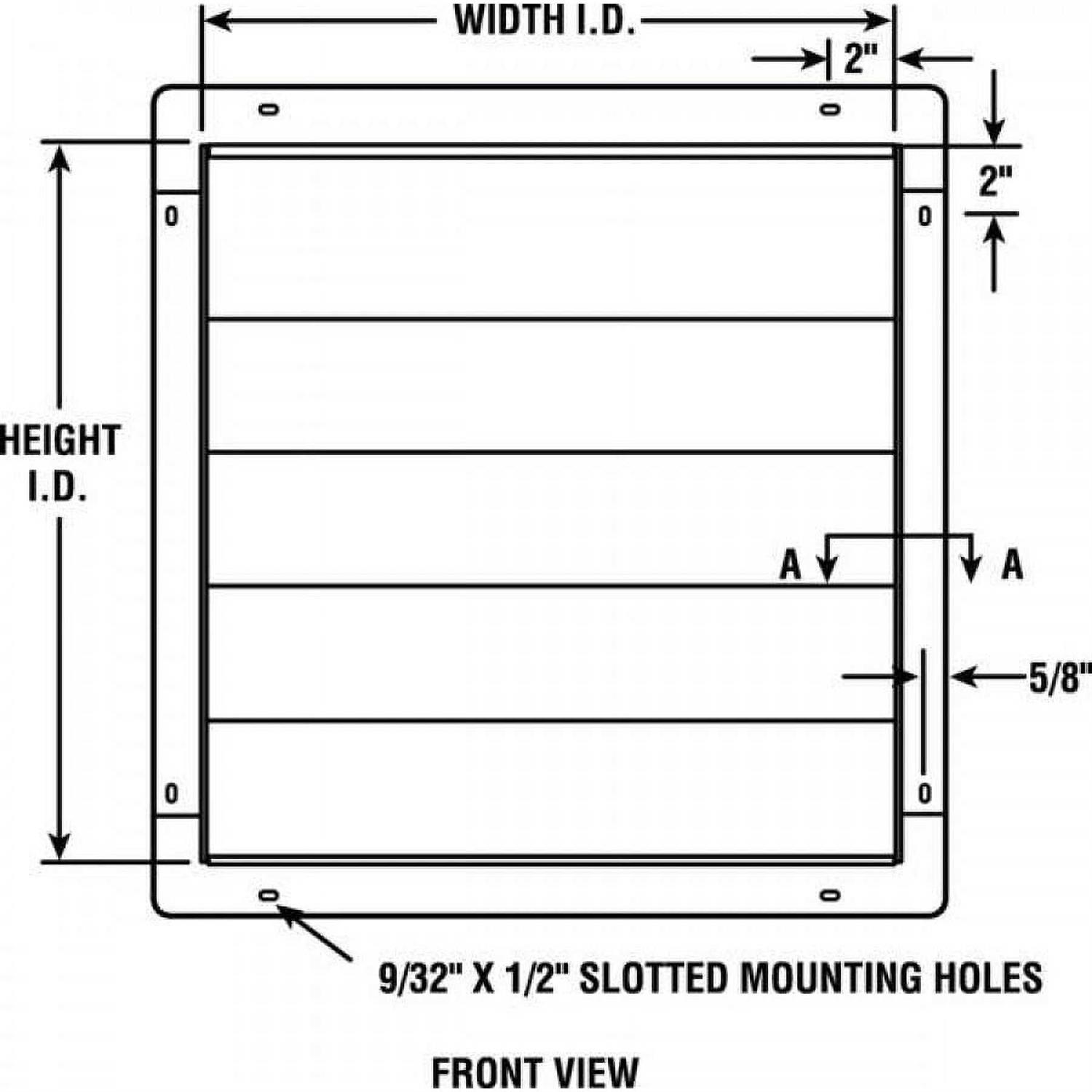 Dayton 2c517 10 in Backdraft Damper / Wall Shutter - Image 3