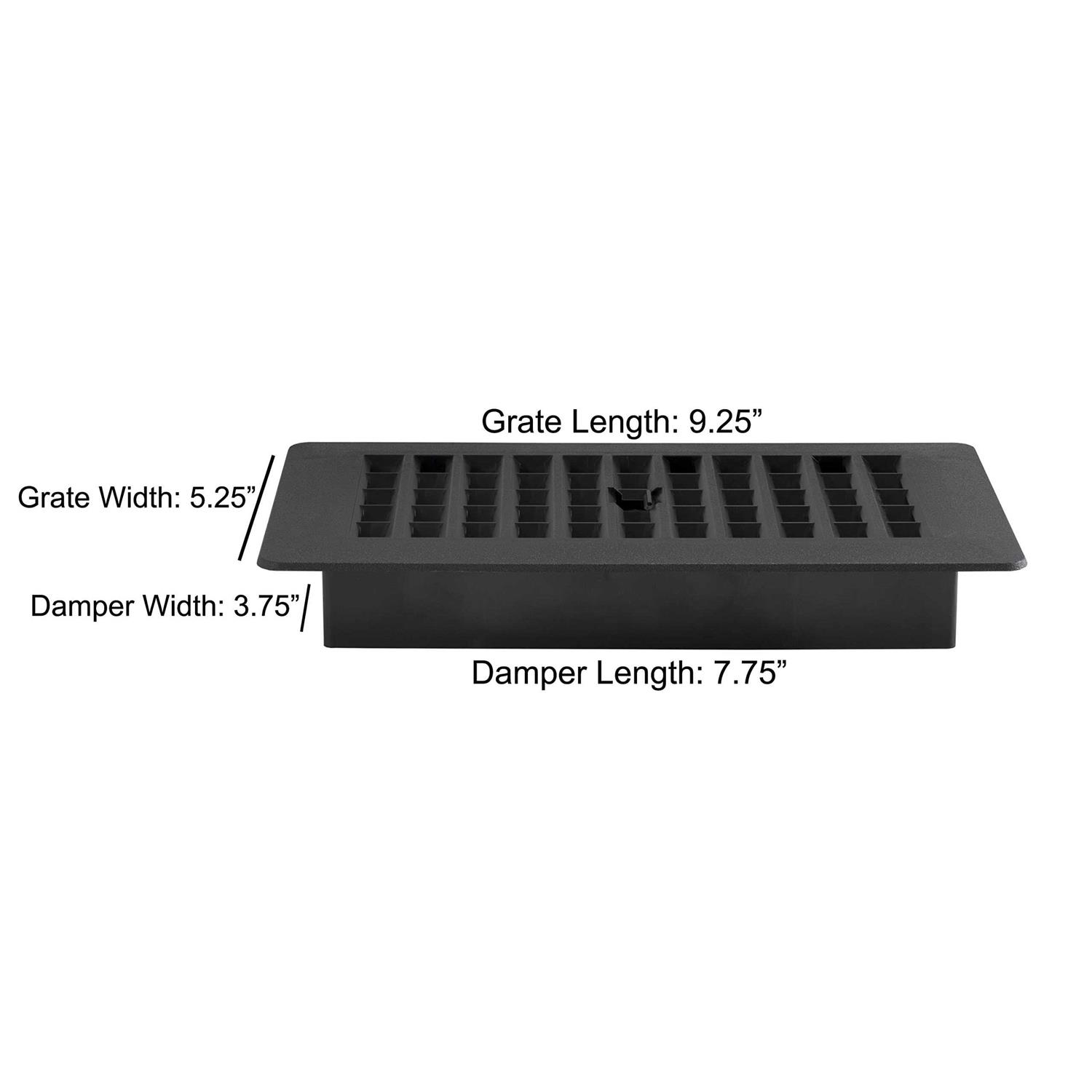 Decor Grates PL408ZIP-BLK-10 Louvered Plastic Floor Register - Image 4
