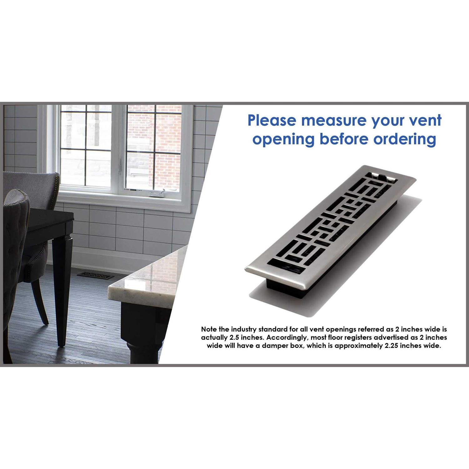 Decor Grates 2-Inch by 12-Inch Plastic Floor Register - Image 4