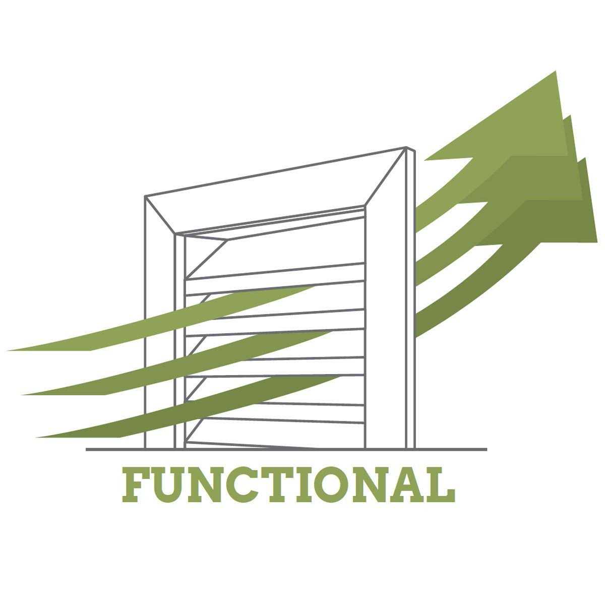 Ekena Millwork GVPVE12X1801FUN Vertical Gable Vent Functional PVC Gable Vent w/ 1 x 4 Flat Trim Frame - Image 3