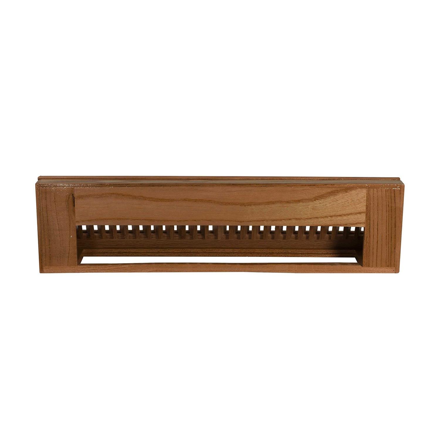 Decor Grates WL18BB Natural Oak Baseboard Register - Image 4