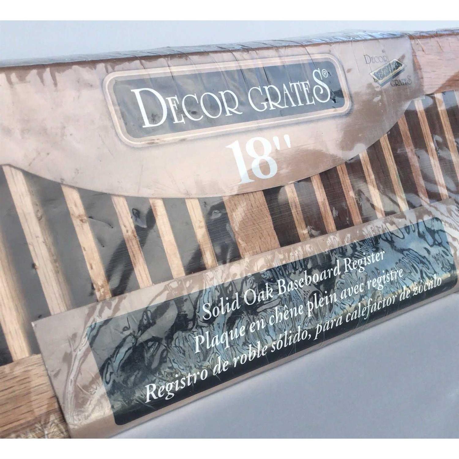 Decor Grates WL18BB Natural Oak Baseboard Register - Image 5