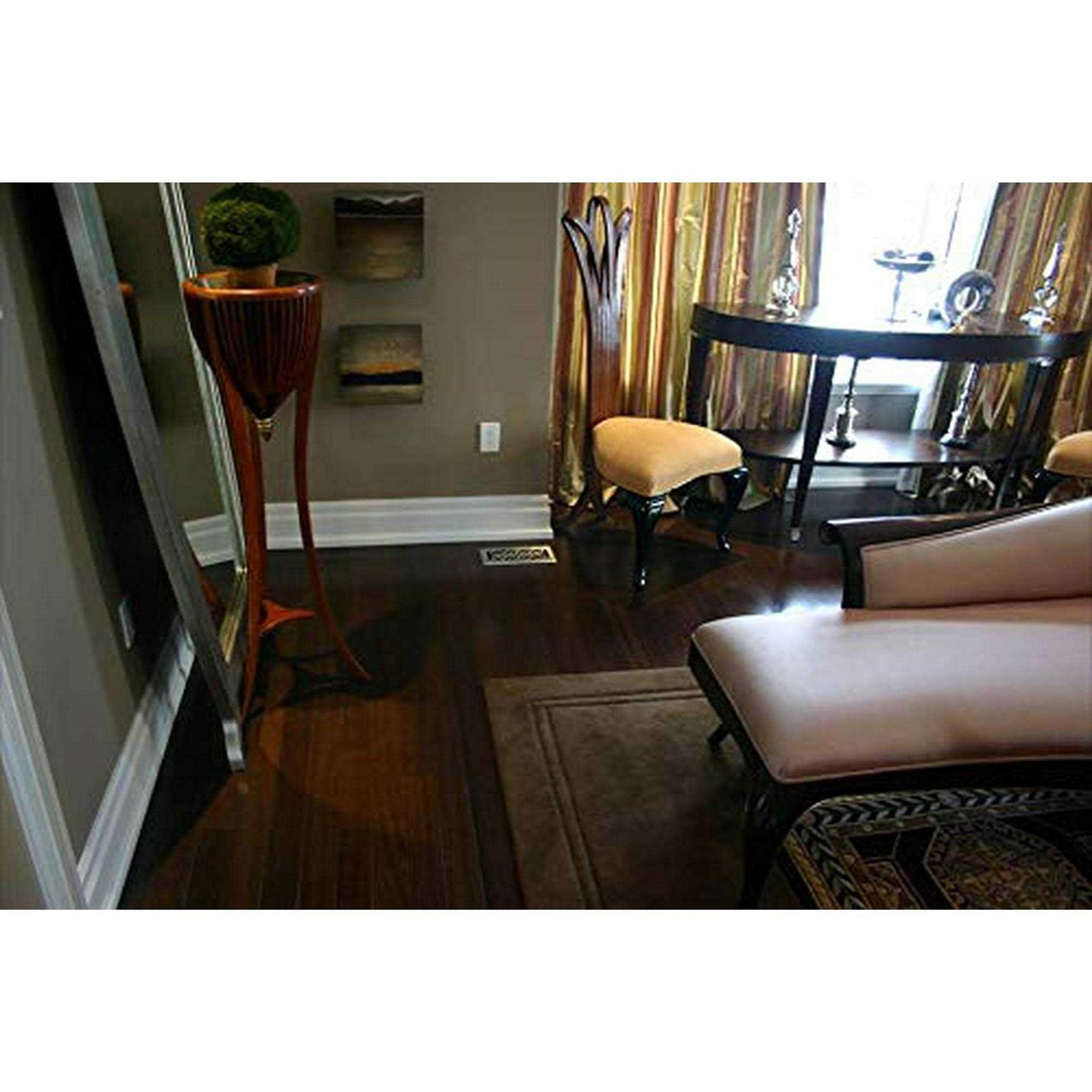 Decor Grates 4 in. x 10 in. Steel Antique Brass Oriental Design Floor Register - Image 3
