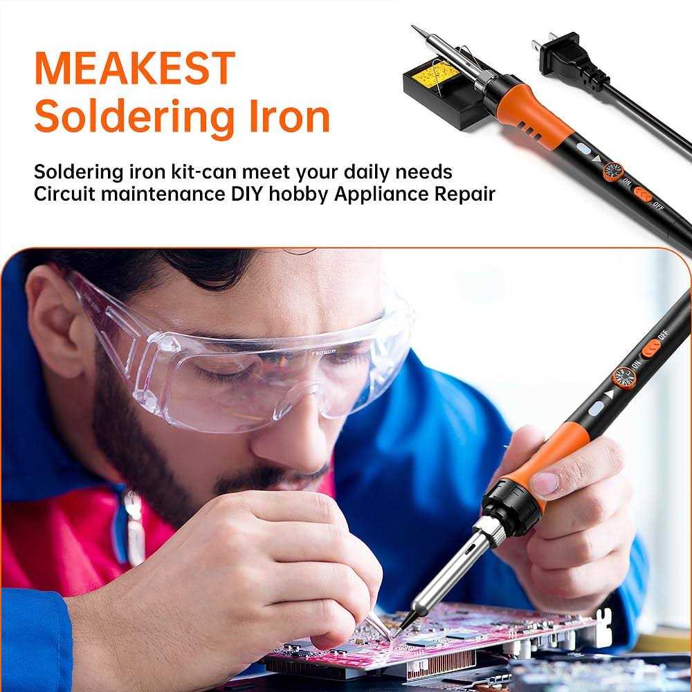 MEAKEST Soldering Iron Premium Kit 60W Soldering Gun with Ceramic Heater 12-in-1 Soldering Tool - Image 2