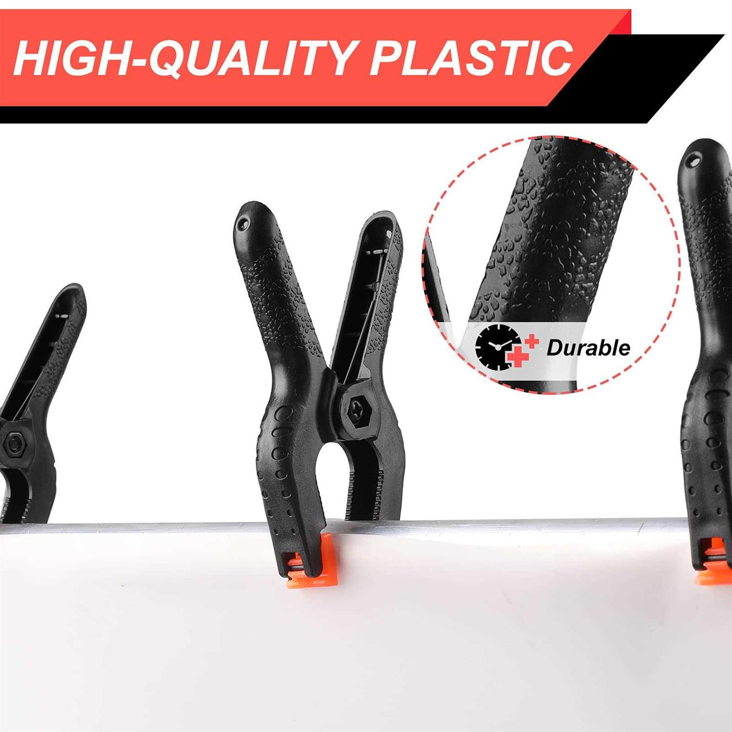 Romeda 12 Pack Plastic Spring Clamps 3.5inch Small Heavy Duty Clips for Crafts - Image 3