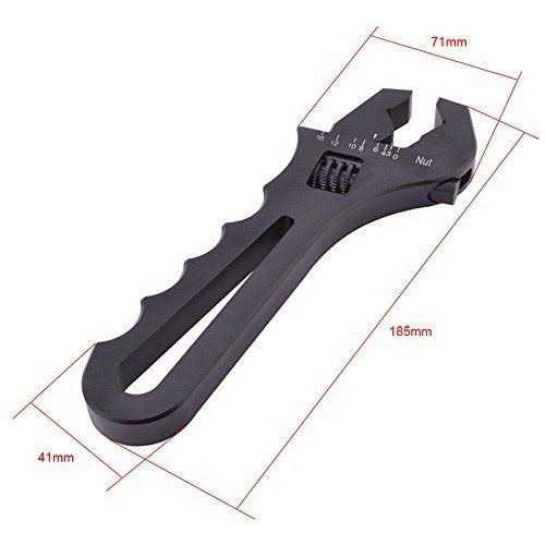 Evil Energy An Hose Fitting Adjustable Wrench Spanner Lightweight Aluminum 3an-16an Black - Image 3