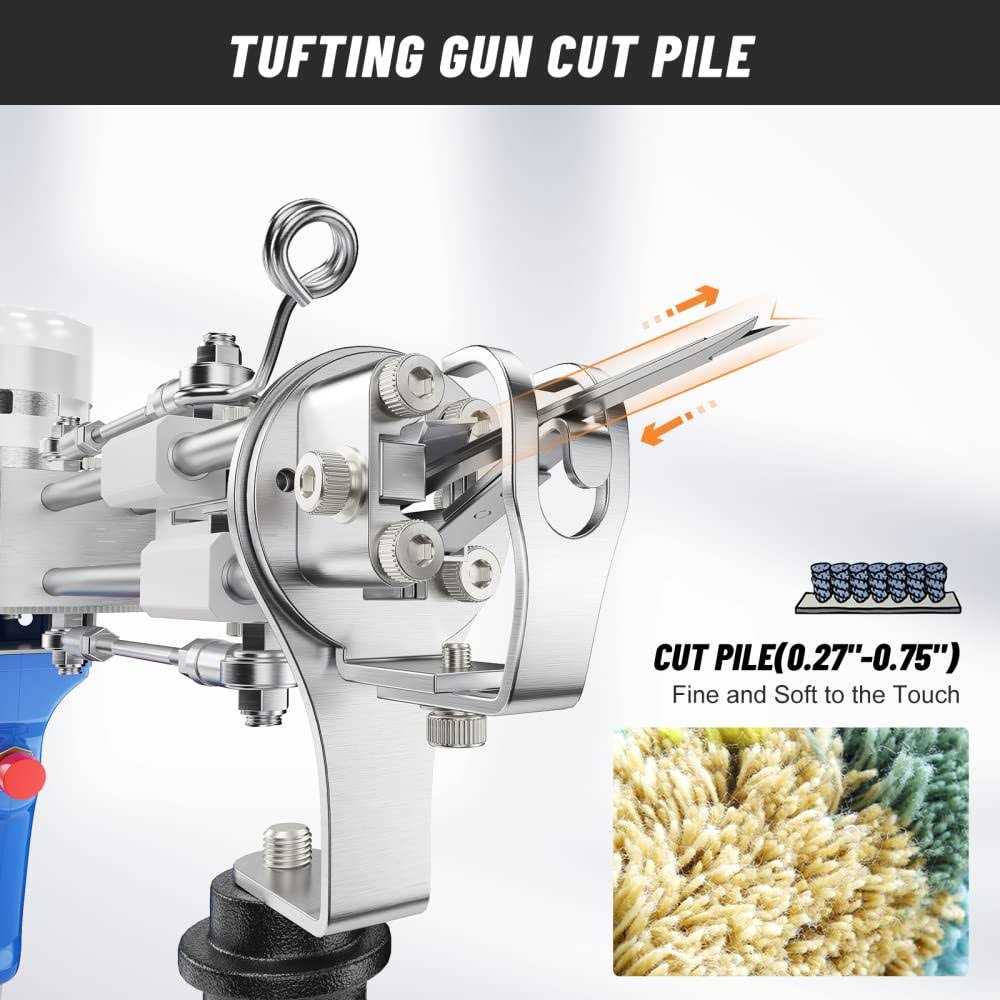 FancyBant Tufting Gun,2 in 1 Cut Pile & Loop Pile Electric Tufting Gun Starter Kit,Rug Making Kit for Beginners,5-45 Stitches/s High Speed Rug - Image 5