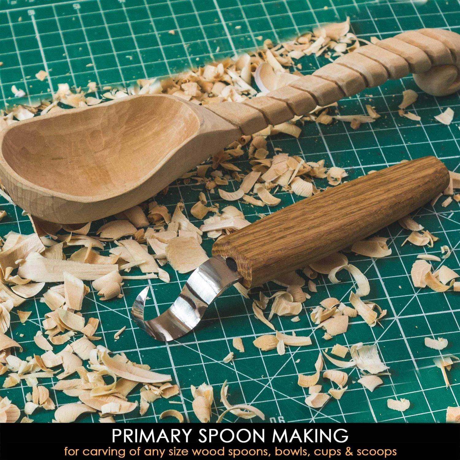 BeaverCraft Wood Carving Hook Knife SK1 for Carving Spoons Kuksa Bowls and Cups Spoon Carving Tools Basic Crooked Knife for Professional Spoon Carvers - Image 5