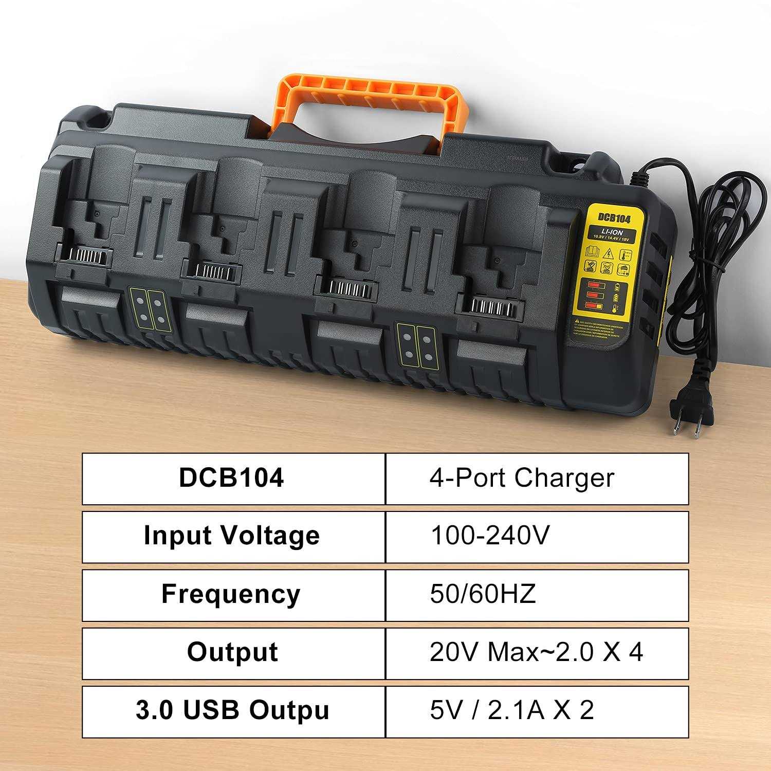 DCB104 Battery Charger Replacement for Dewalt Battery Charger DCB102 DCB118 - Image 4