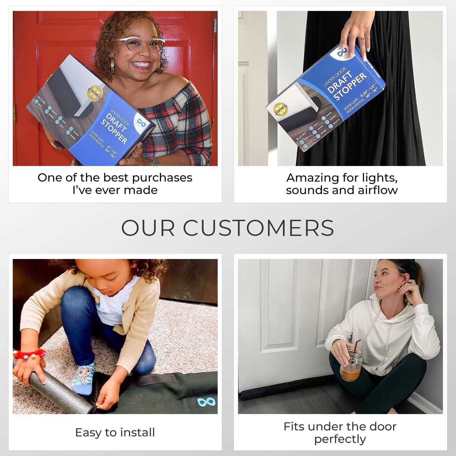 Everlasting Comfort Under Door Draft Blocker 2 inch Foam Strip for Doors 30 inch to 36 inch - Image 4