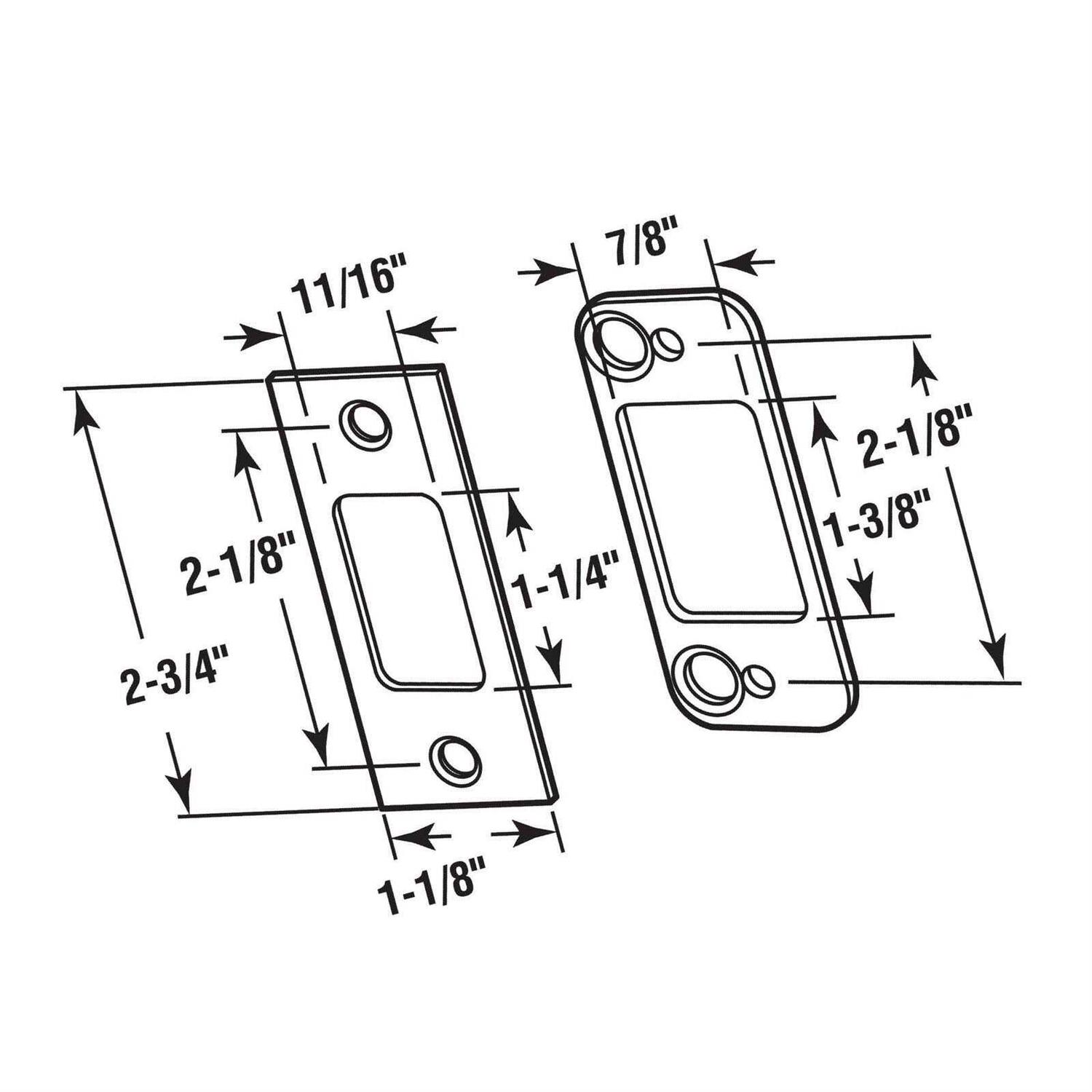 Defender Security Steel Deadbolt Strike E 2483 - Image 3