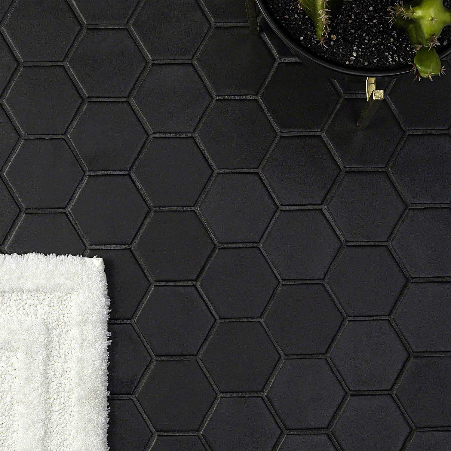 Ivy Hill Tile Maine Cement Hexagon Matte Ceramic Mosaic Floor and Wall Tile - Image 3