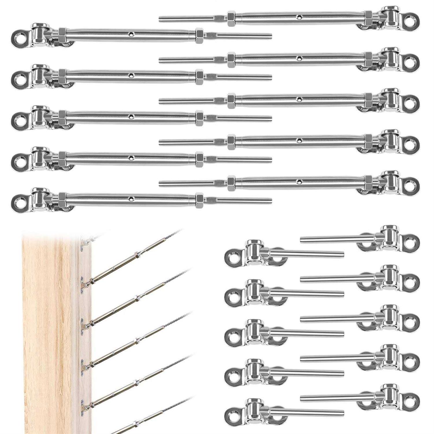 Muzata T316 Swage Toggle Turnbuckle Hardware Angle 180° Adjustable for Post MZZ0202 - Image 5