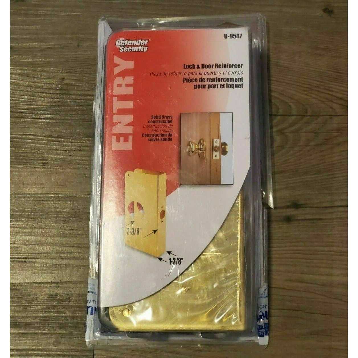 Defender Security Brass Door Reinforcer - Image 5