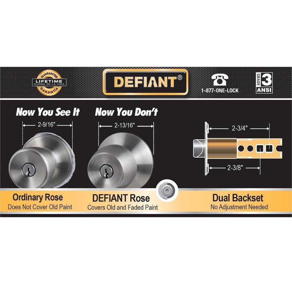 Defiant Hartford Satin Nickel Hall/Closet Passage Door Knob - Image 5