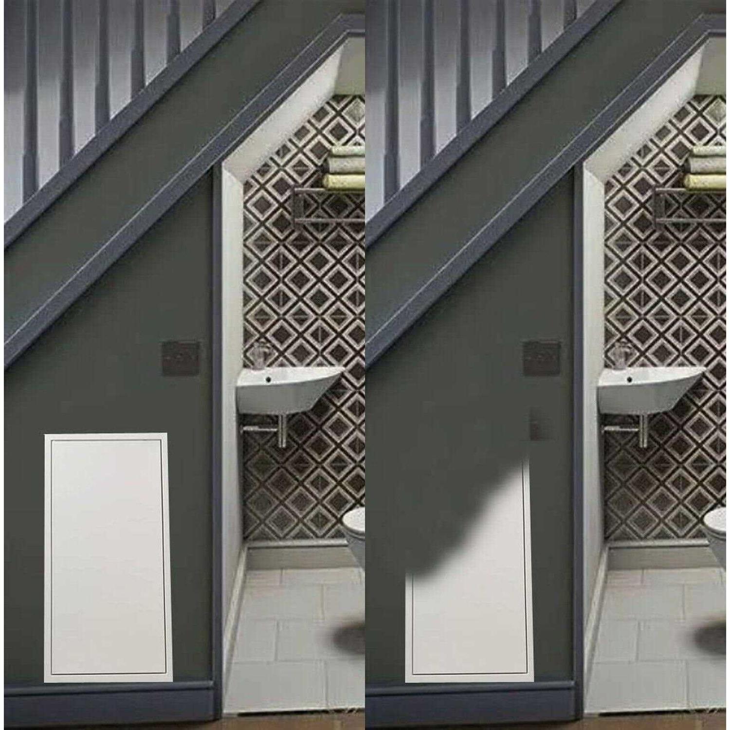 Fengze Metal Access Panel 14 x 29 Spring Lock No Key Needed Strong Steel Access Door for Drywall and Ceiling Have Push Catch Lock - Image 5