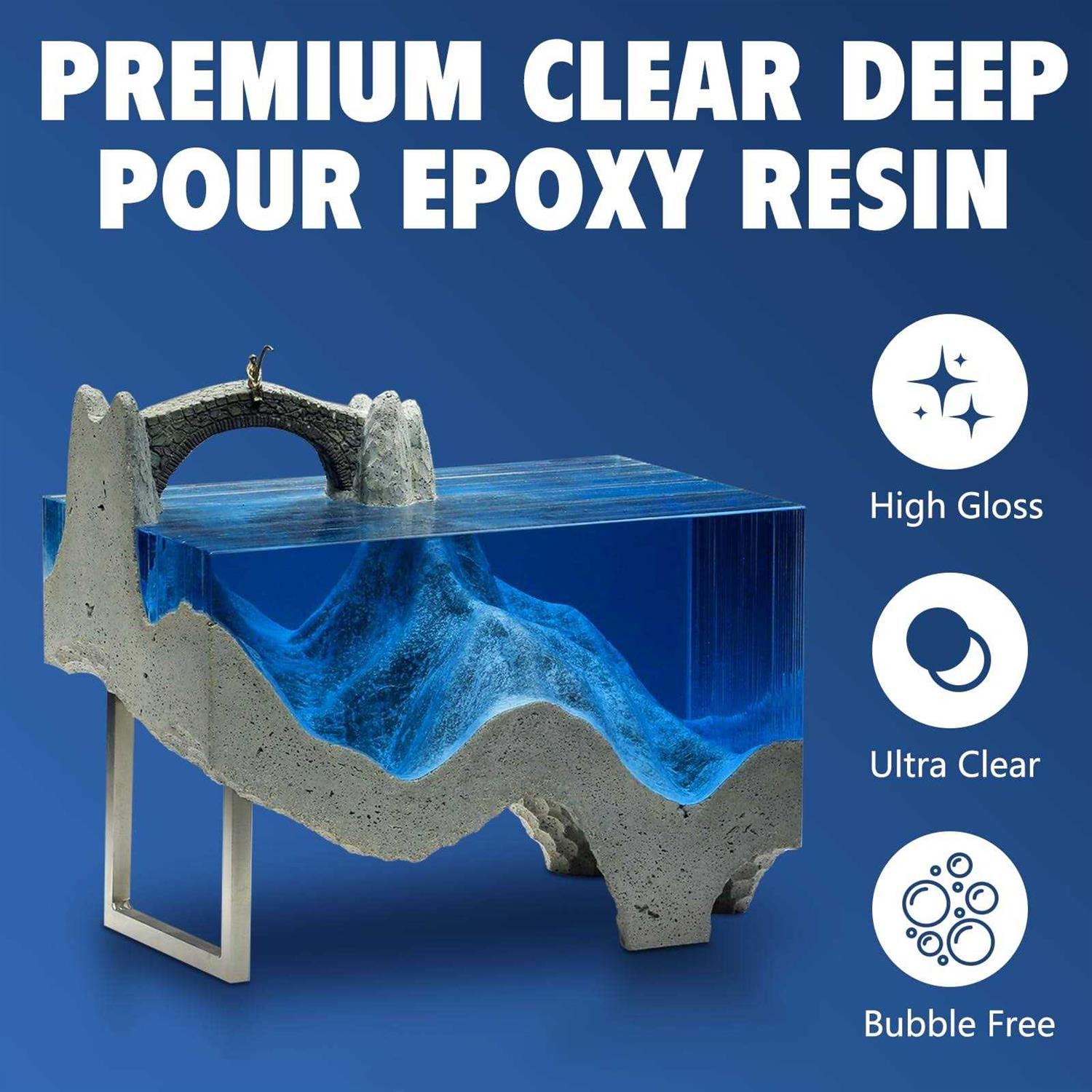 Deep Pour Epoxy Resin 2 to 4 Inch Depth Clear Epoxy Resin Kit with Mixer - Image 5