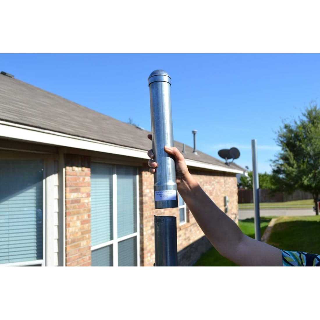 Fence height Post Extender 1-5/8, 1-7/8, and 2-3/8 dia. increase up to 36 in. Galvanized - Image 3