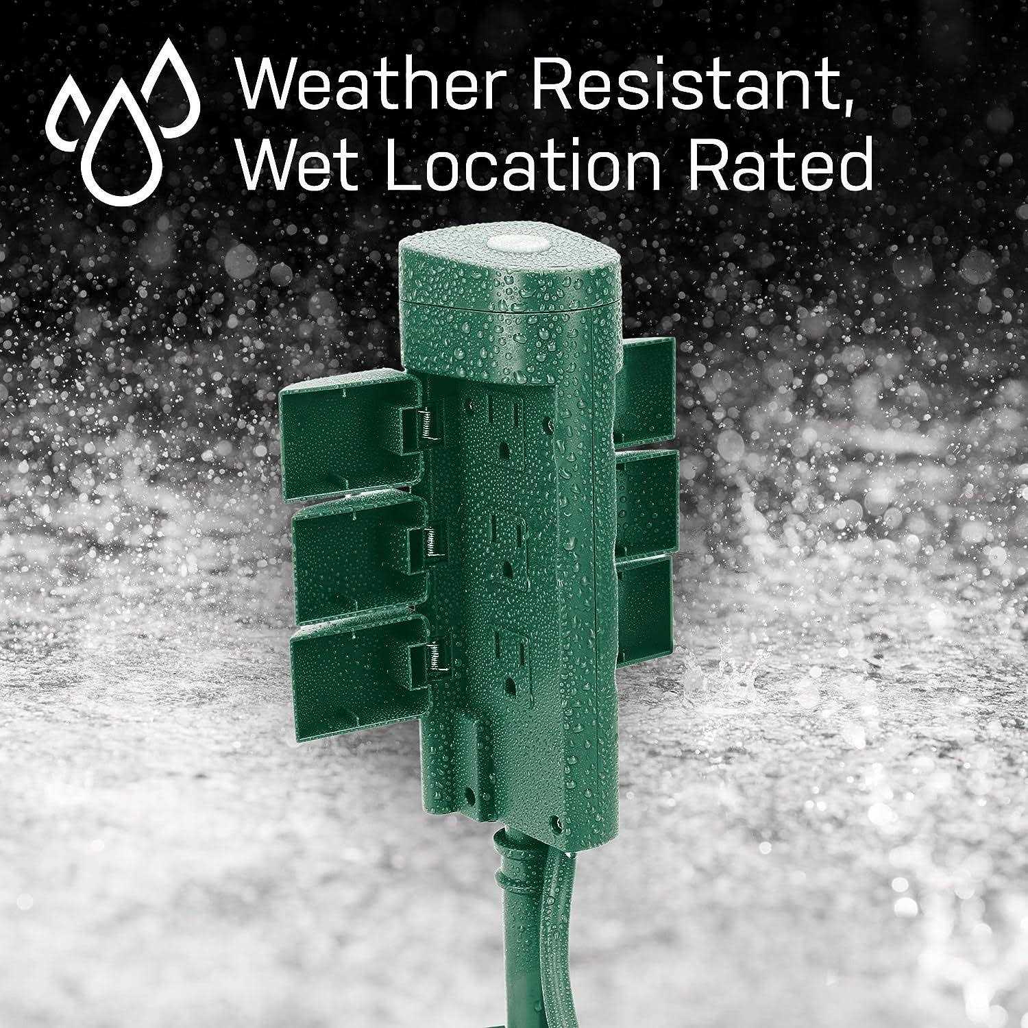 Feit Electric Outdoor 6 ft. L Green Smart Outlet Stake With WiFi - Image 4
