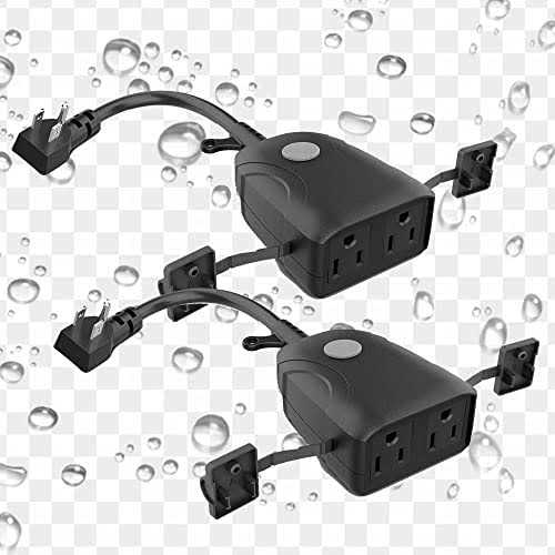 Feit Electric Smart Dual Outdoor Plug, WiFi Waterproof Plug, Grounded Sockets, Compatible with Alexa and Google Assistant - Image 5