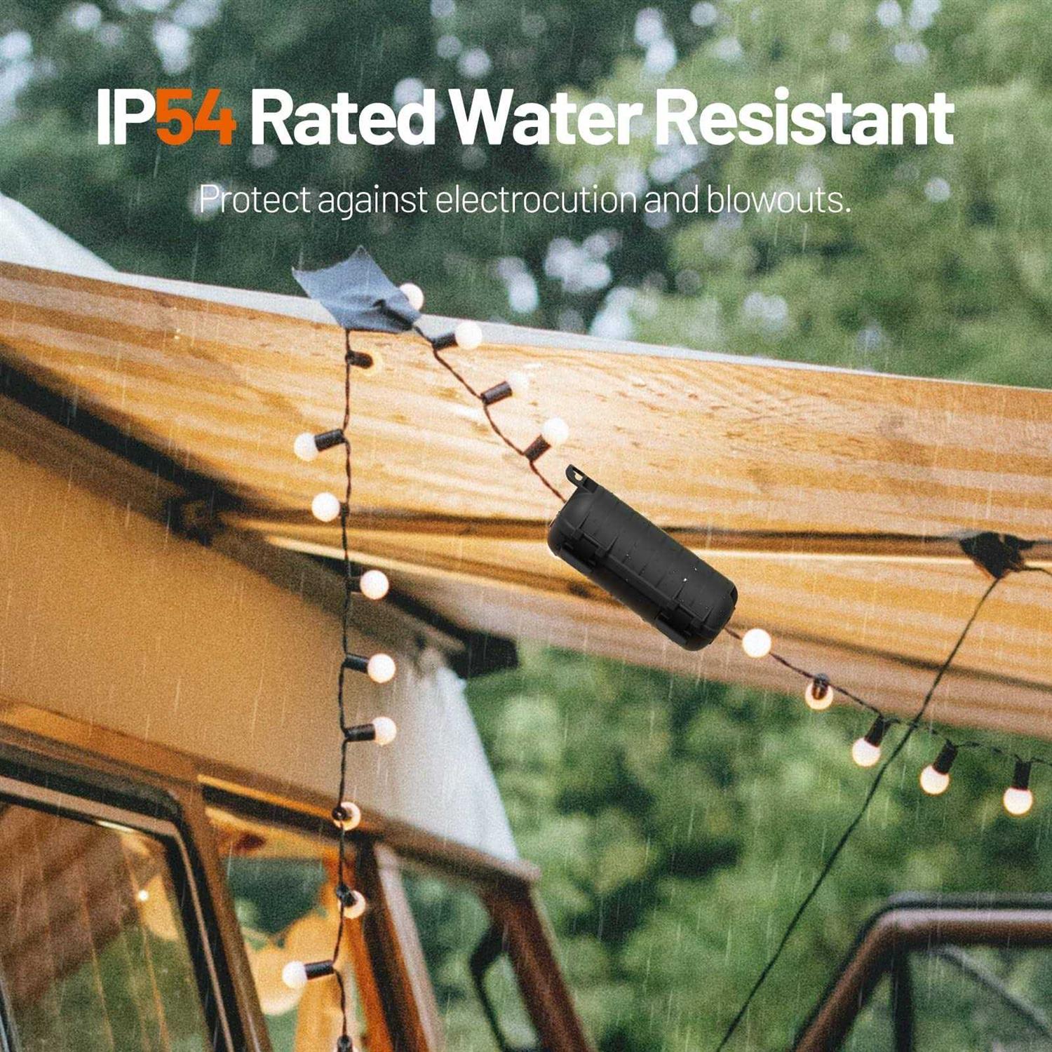 Extension Cord Cover Outdoor Cord Connector Protector IP54 Water-Resistant with 4 Detachable Latch - Image 5
