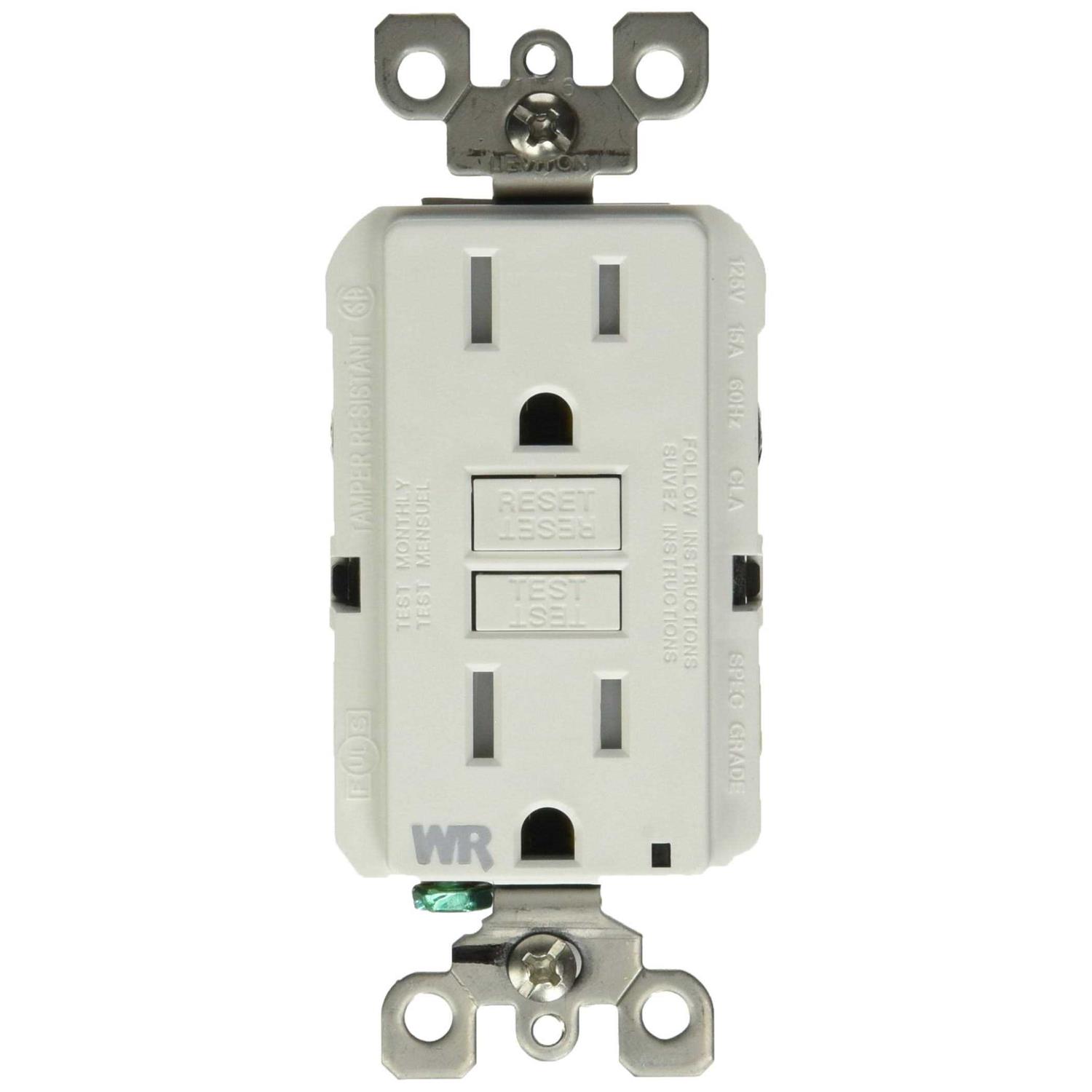 15-Amp GFCI Outlet Leviton GFWT1-0KW - Image 5