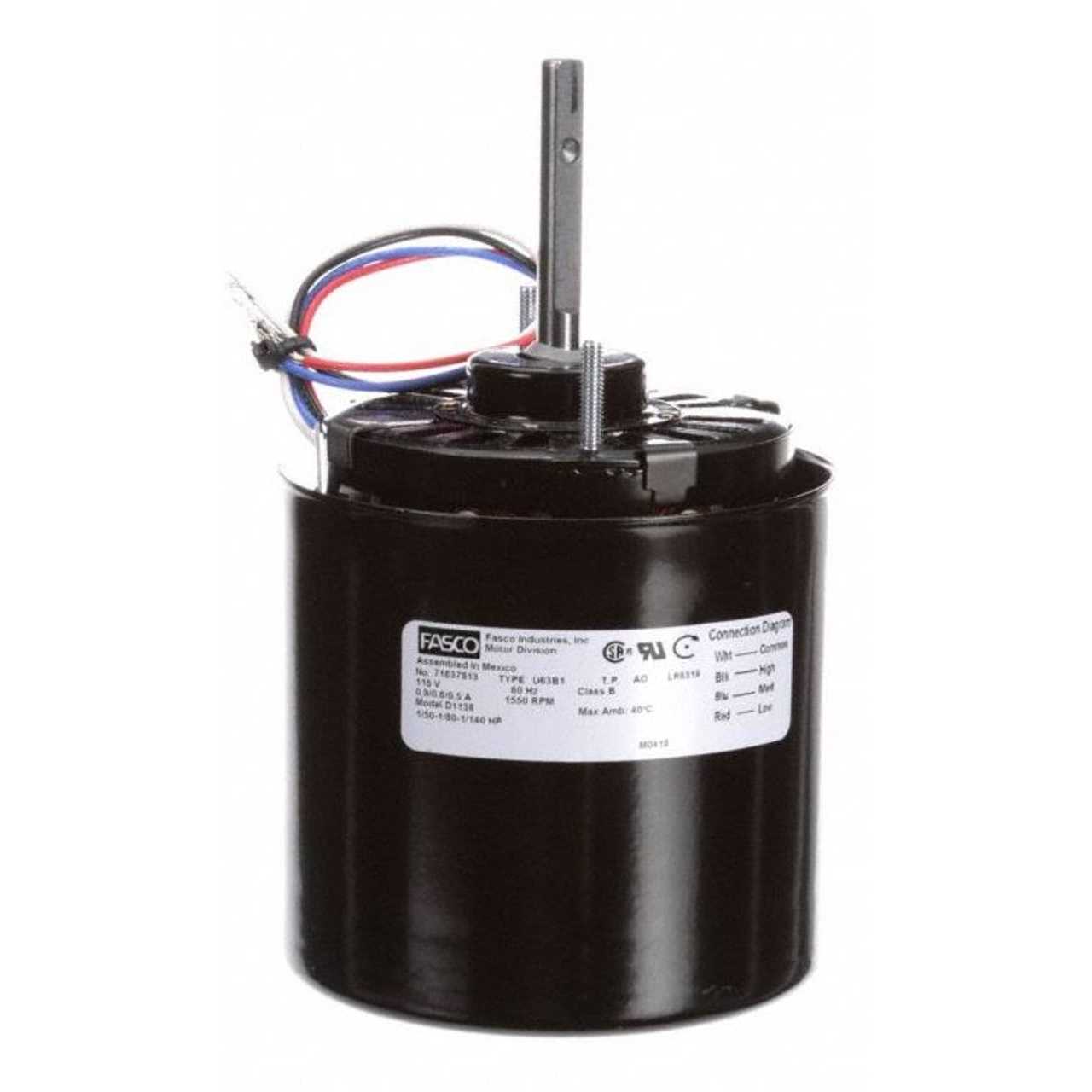 1/50 HP 1550 RPM 3-Speed CW 3.9 Dia. 115V Fasco #D1138 - Image 4