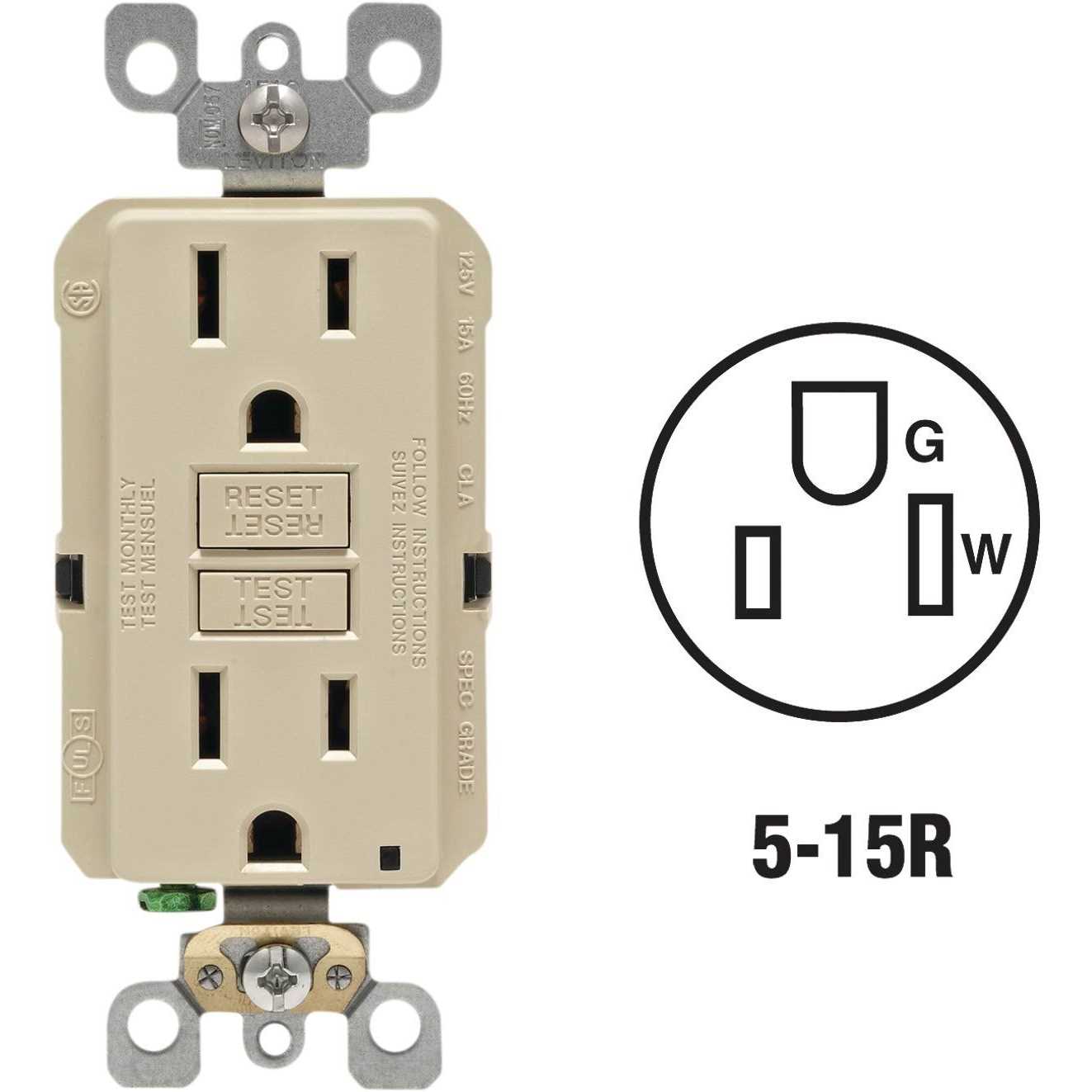15-Amp GFCI Outlet Leviton M02-GFNT1-03W - Image 4
