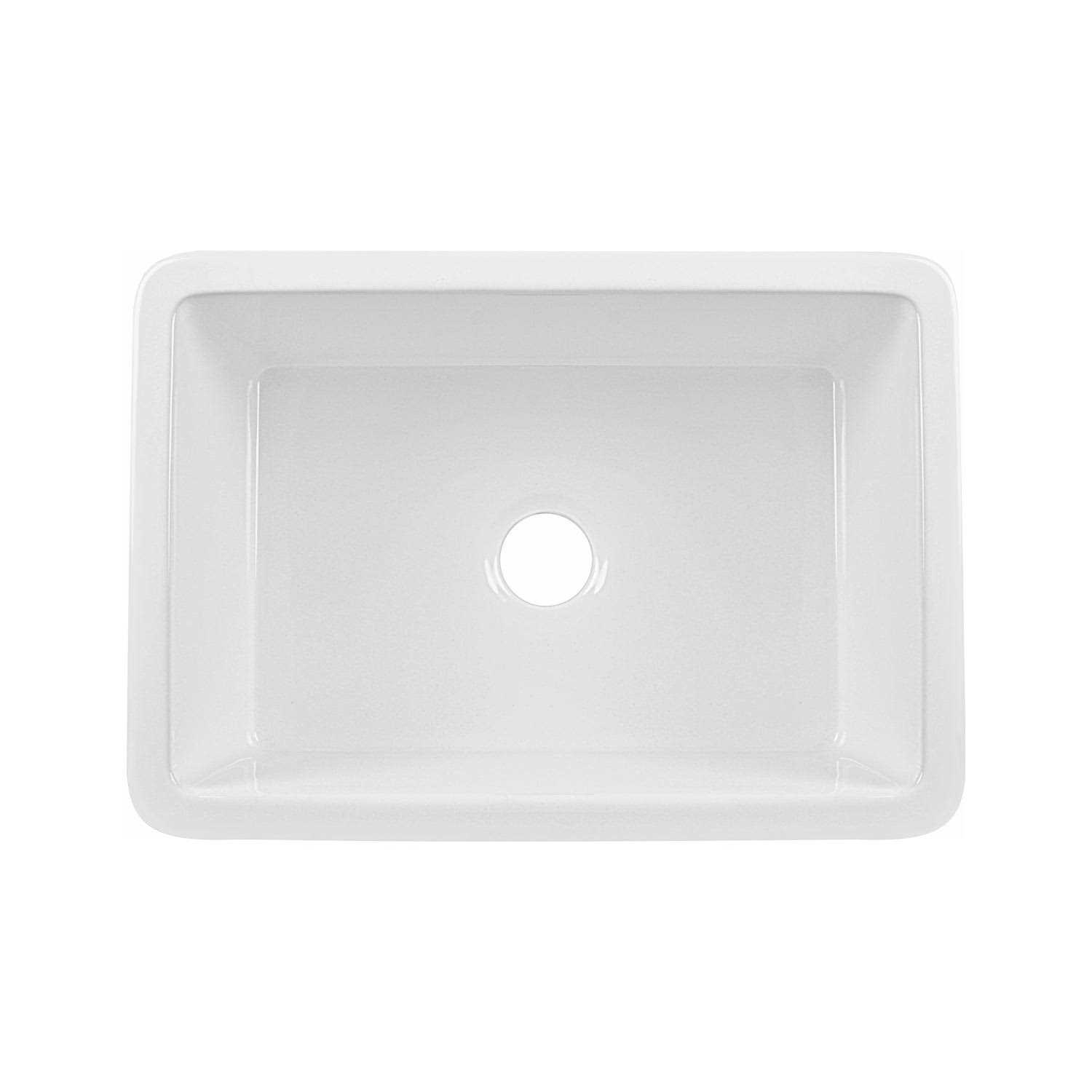DeerValley Glen 27 x 19 Fireclay Rectangular Undermount Kitchen Sink DV-1K509 - Image 4