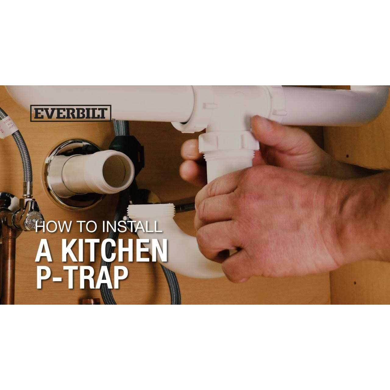 Dearborn P9703WBG 1-1/2 P-Trap with Threaded PVC Adapter, and Reversible J-Bend - Image 5