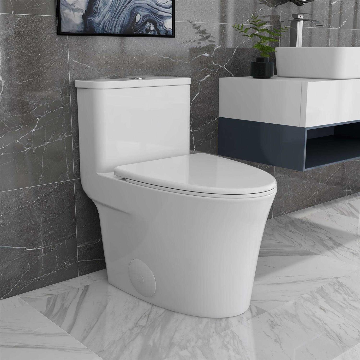 DeerValley DV-1F52807 Symmetry 1.28 GPF Elongated One-Piece Toilet - Image 3
