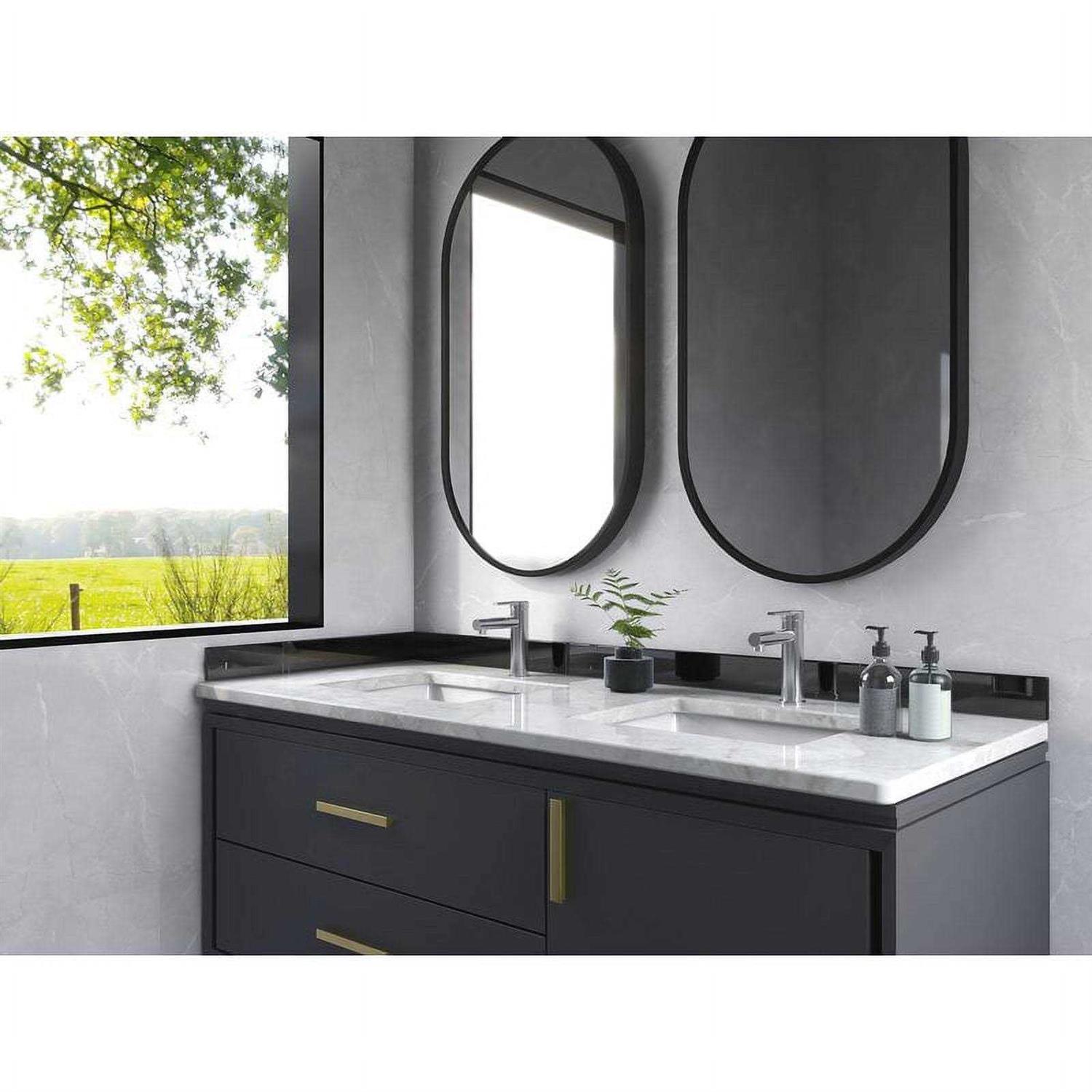 DeerValley DV-1U201 White Vitreous China Rectangular Undermount Bathroom Sink with Overflow - Image 3