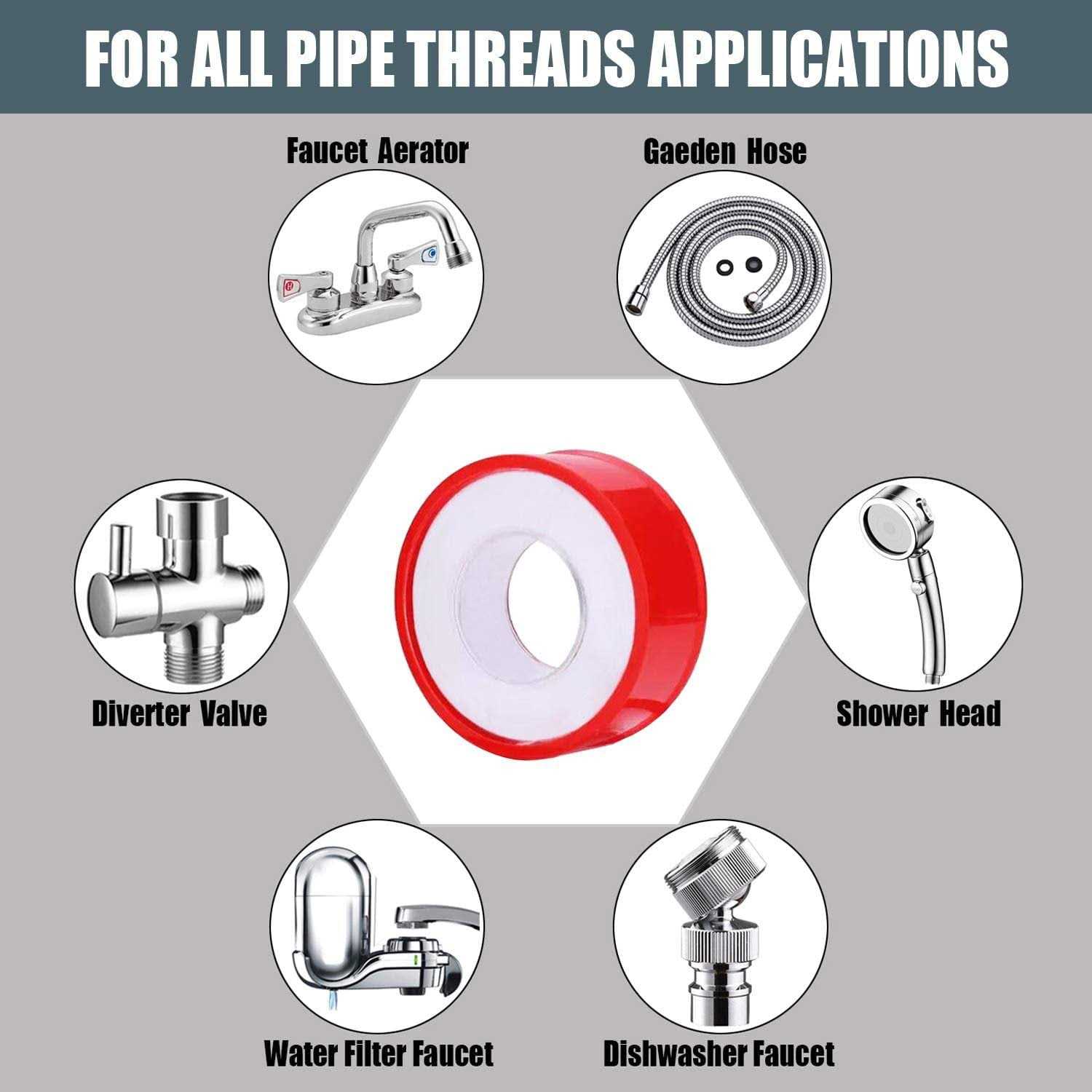 ExcelFu 9 Pieces Faucet Adapter Kit Brass Aerator Adapter Male Female Kitchen Sink Faucet Adapter to Garden Hose - Image 5