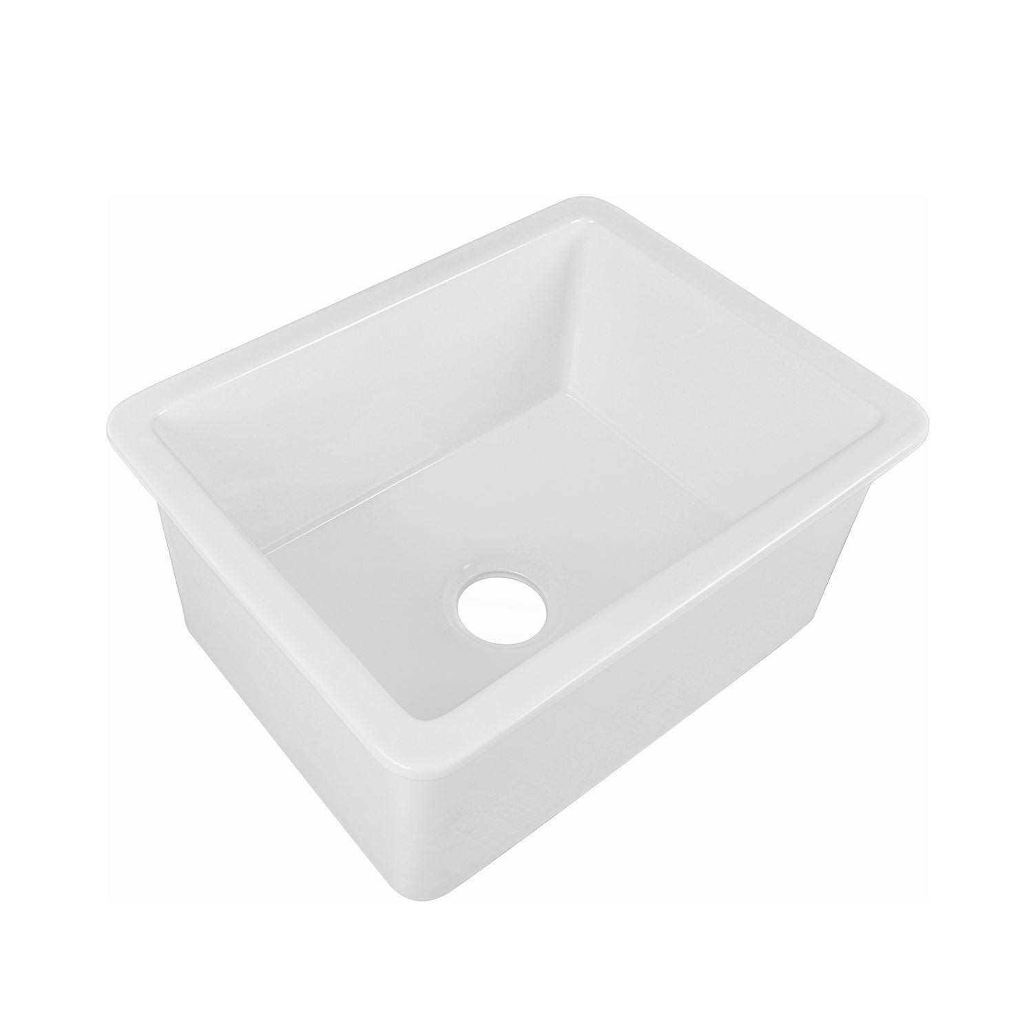 DeerValley Glen 24 x 19 Fireclay Rectangular Undermount Kitchen Sink DV-1K515 - Image 4