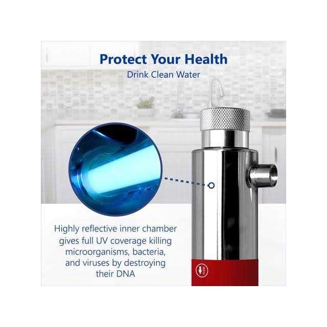 Express Water UV Water Filter Replacement UV Water System 12 inch UV Light Housing with 10 inch Bulb - Image 5