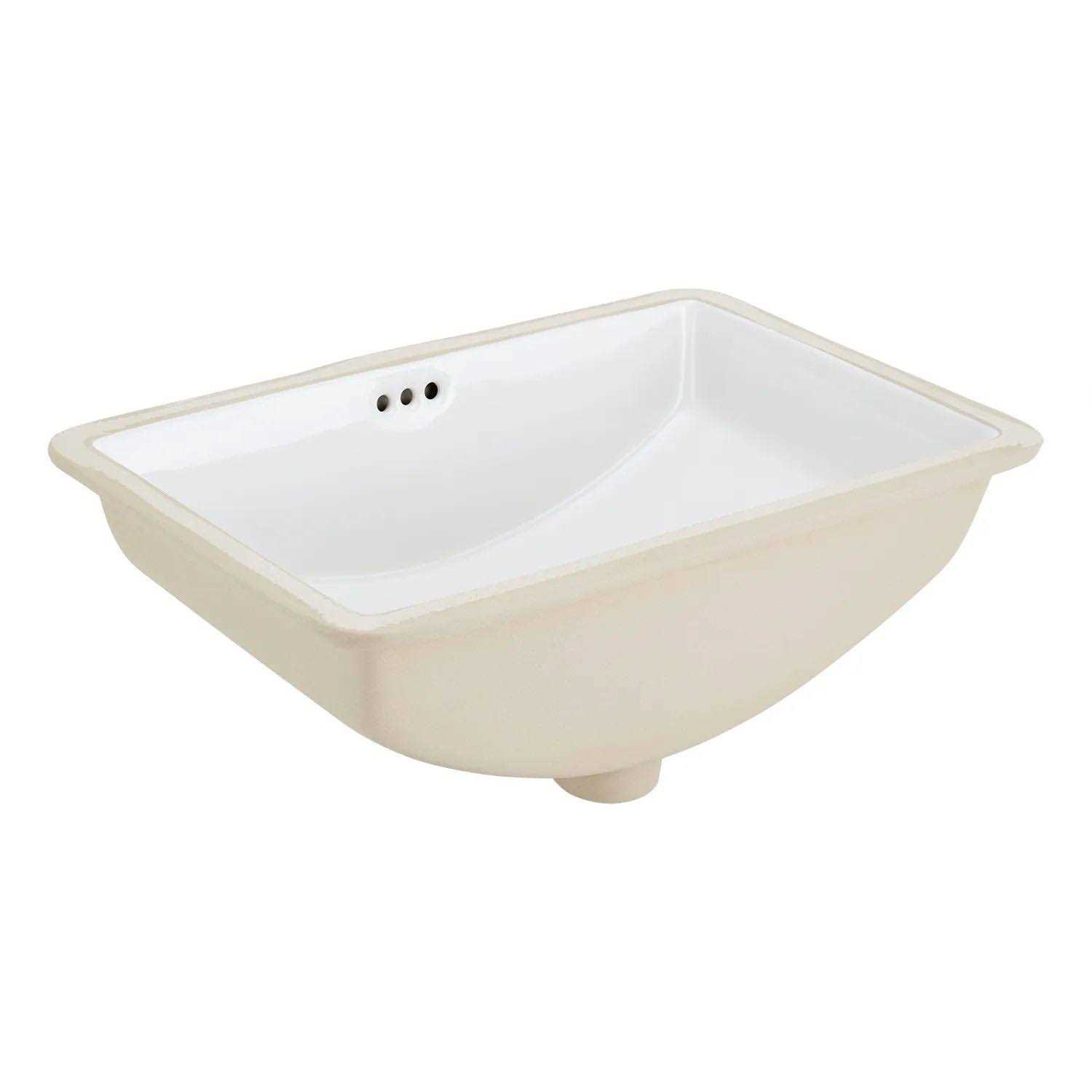 18 Myers Rectangular Porcelain Undermount Bathroom Sink Signature Hardware 447961 - Image 3