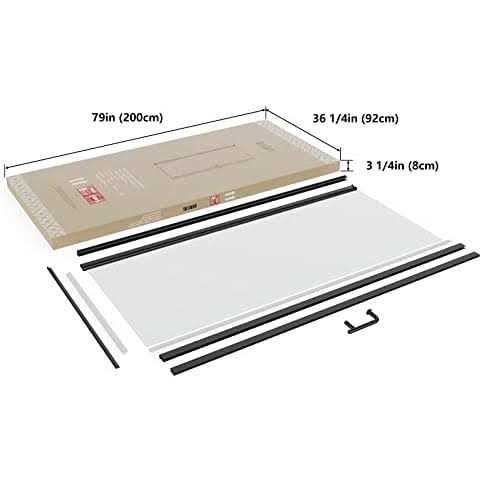 Exbrite 72 in.H Pivot Frameless Shower Door,1/4 in. Clear Glass Pivot Swing Shower Doors - Image 4