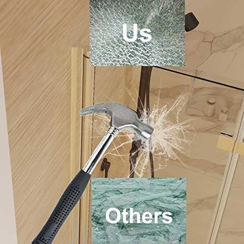 Exbrite 72 in.H Pivot Frameless Shower Door,1/4 in. Clear Glass Pivot Swing Shower Doors - Image 5
