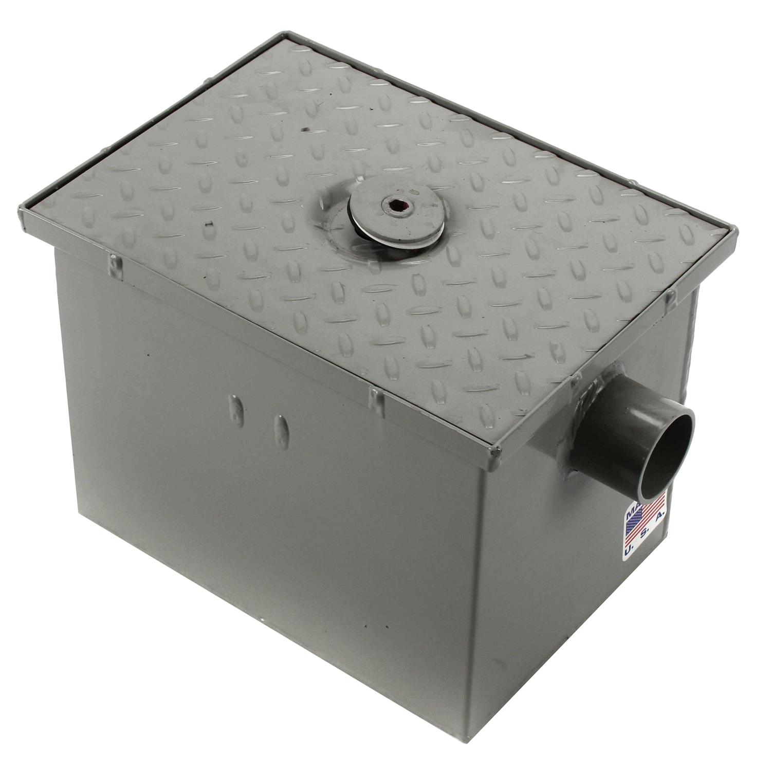 Zurn GT2700-04-2NH 10 in.x 10 in. Steel Grease Trap with 2 in. No Hub - Image 3