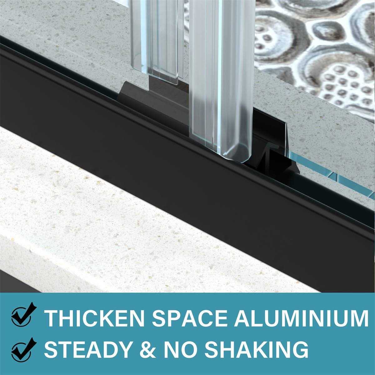 Exbrite 44-48 in. W x 70 in. H Sliding Shower Door Farme - Image 3